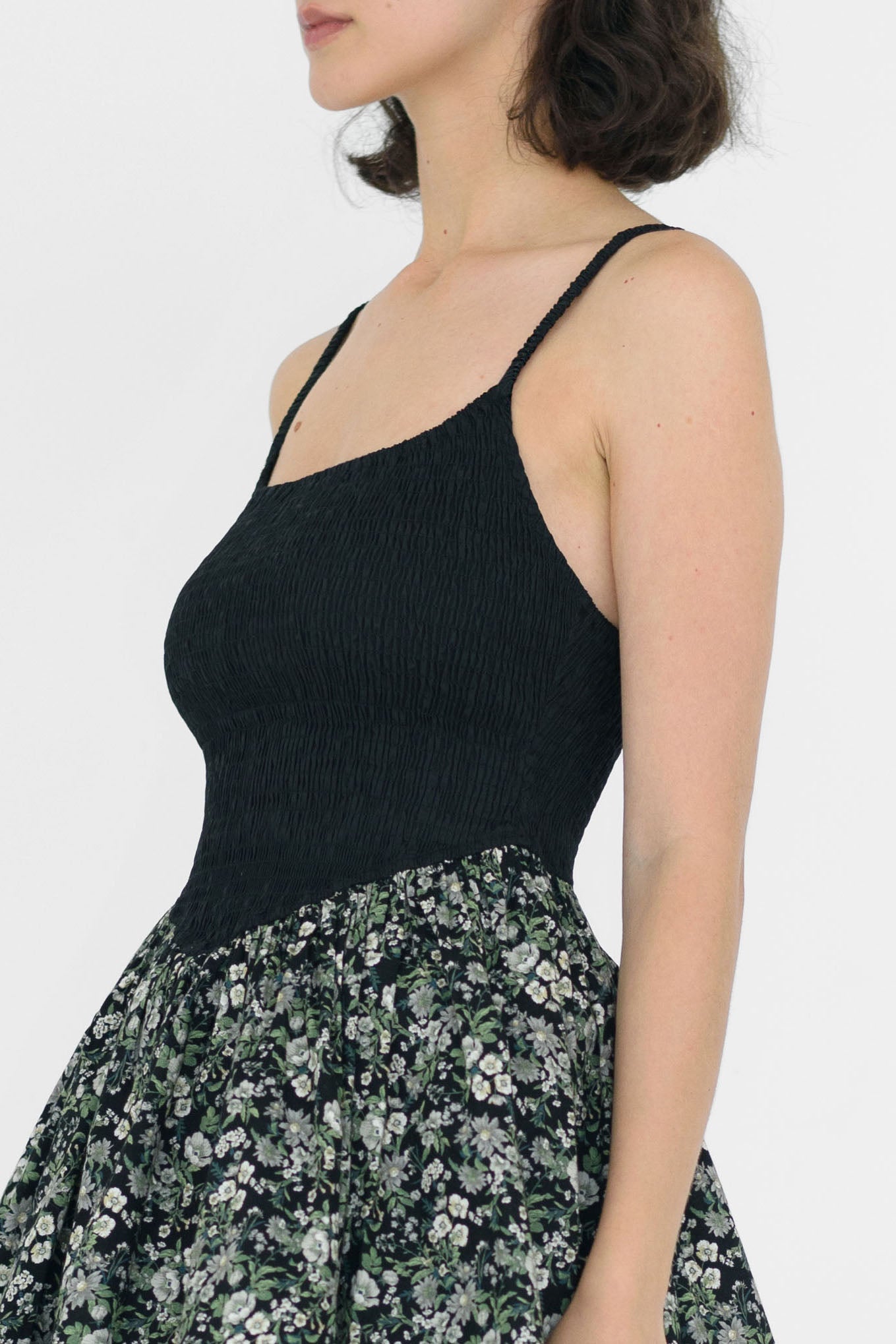 Bianca Smocked Ballerina Mini Dress - Floral