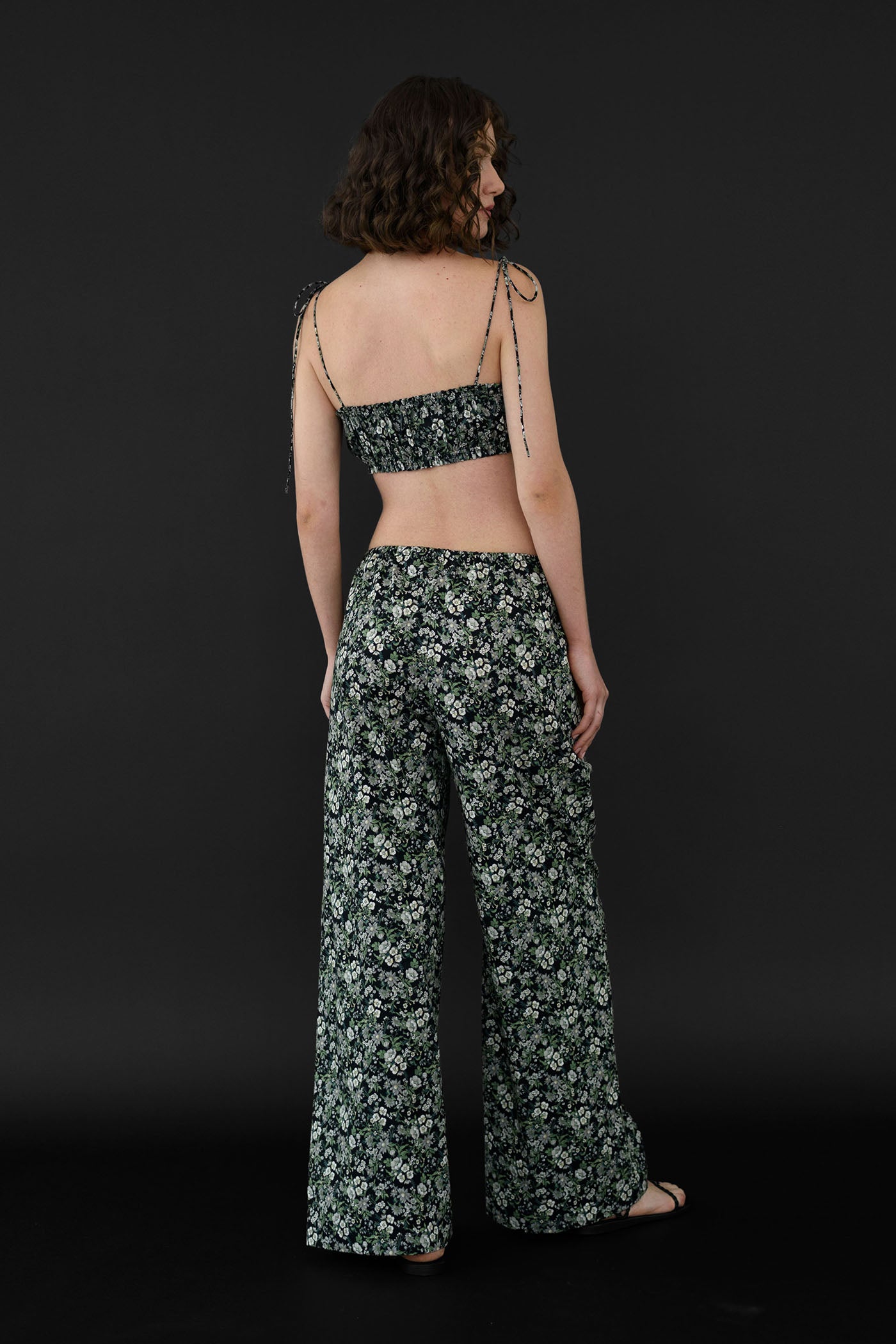 Nova Drawstring Cotton Pant In Floral