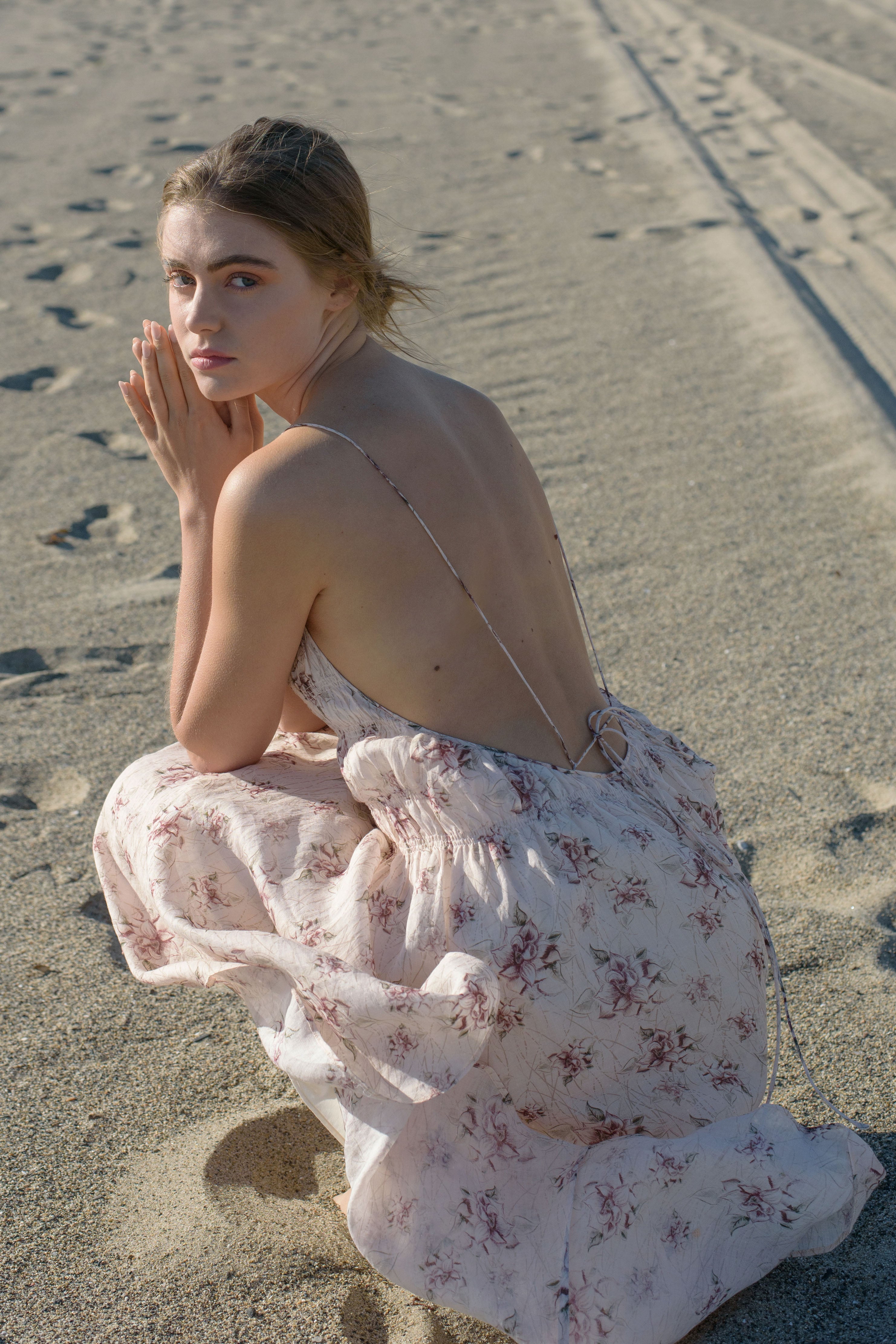 Cecilia Open Back Ramie Dress