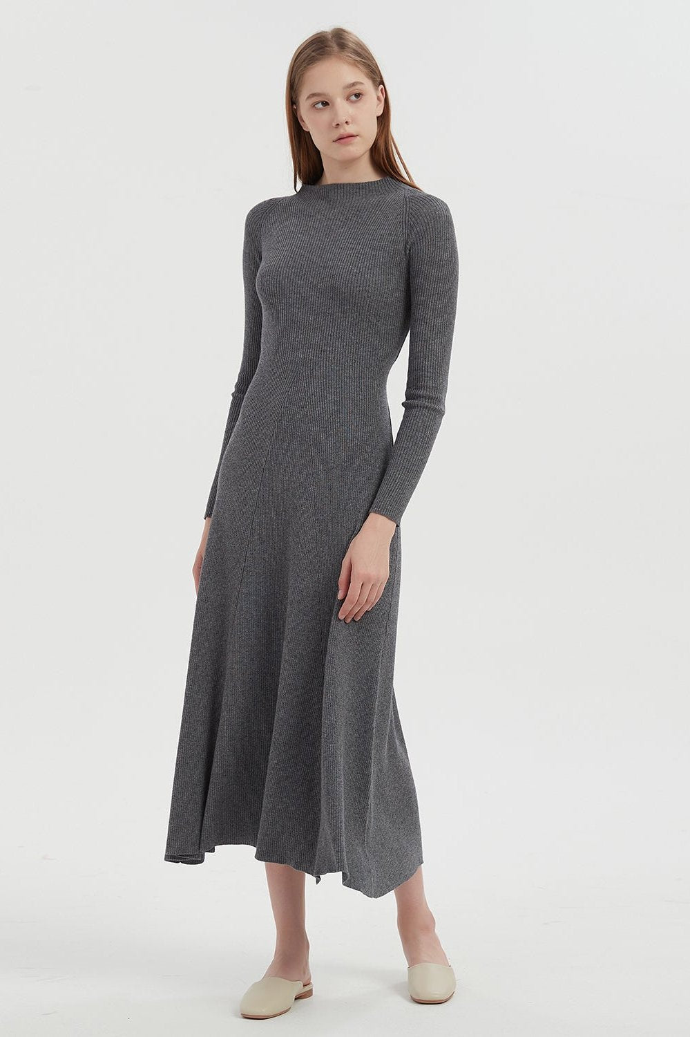 Anita Long Sleeve Merino Wool Dress