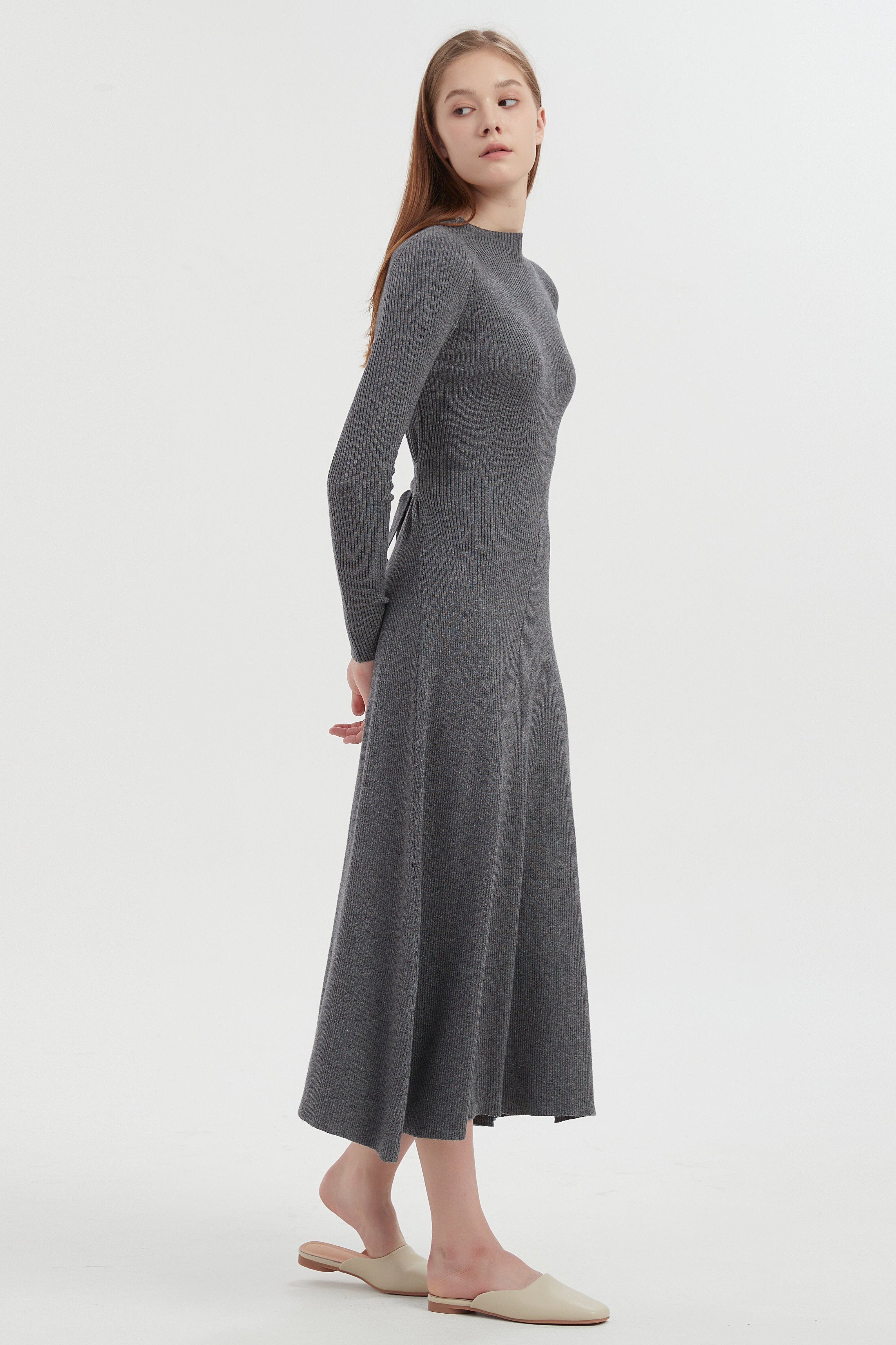 Anita Long Sleeve Merino Wool Dress