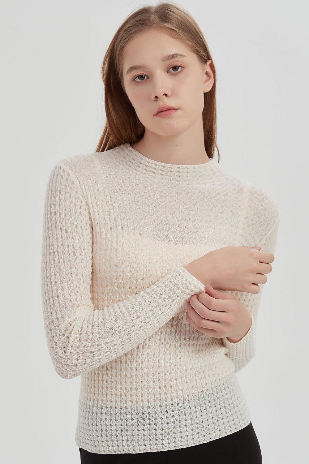 Auden Merino Wool Mock Neck Top