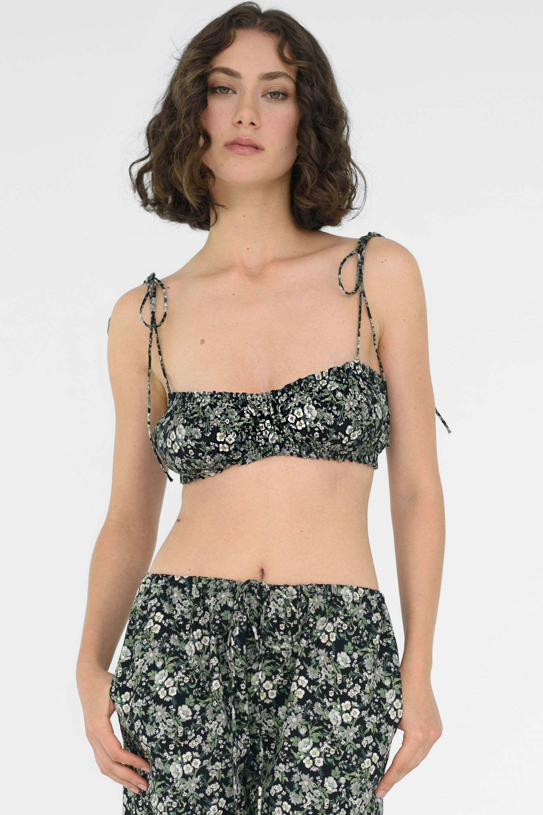 Nova Shirred Cotton Bralette